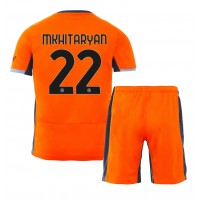 Camisa de Futebol Inter Milan Henrikh Mkhitaryan #22 Equipamento Alternativo Infantil 2023-24 Manga Curta (+ Calças curtas)